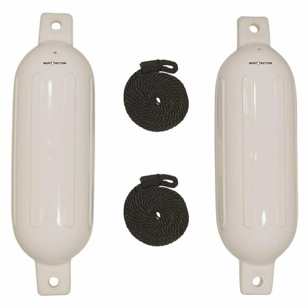 GEARED2GOLF EXMSFVPW Boat Tector Fender Value Pack - White 4.5 x 16 in.<BR> GE3657219